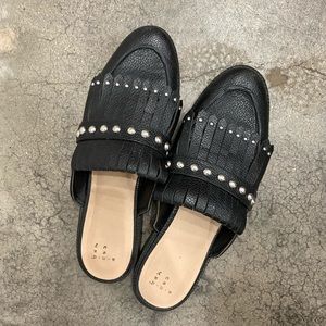 Black mules size 9 women